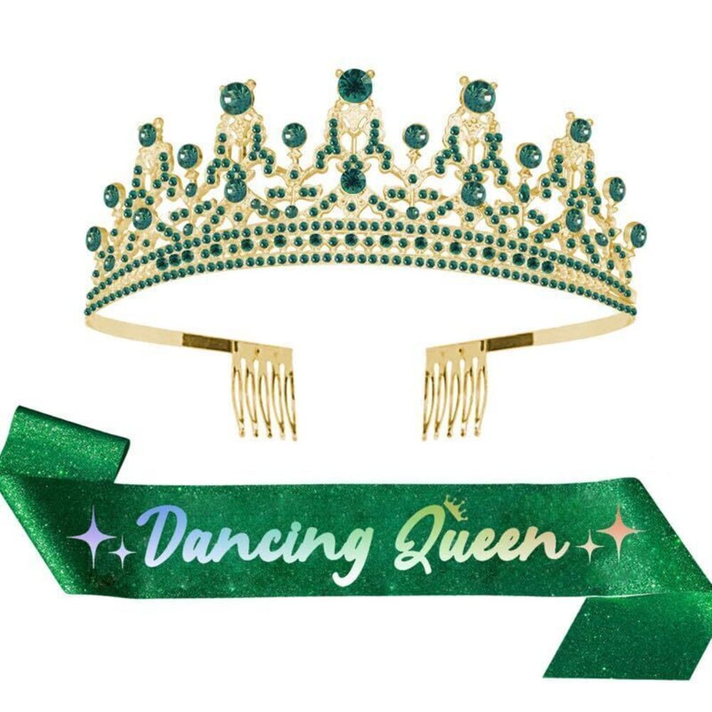 3161 Dancing Queen Sash and Tiara Kit Disco Bachelorette Party Birthday